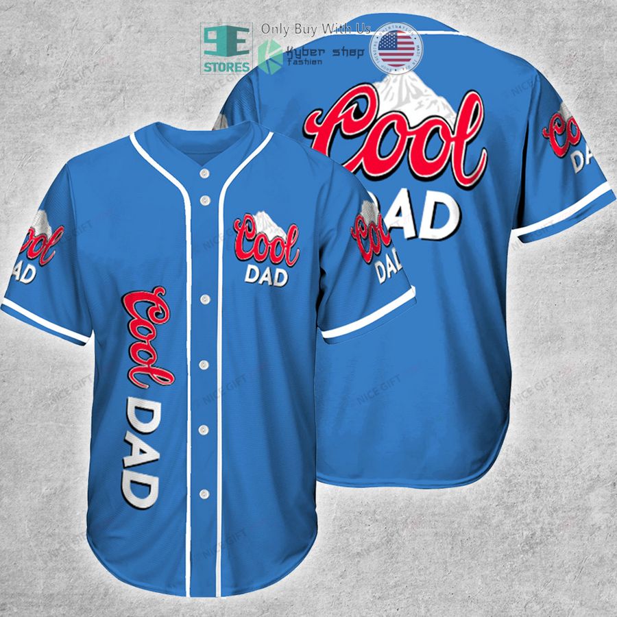 BEST Cool Dad logo blue Baseball Jersey