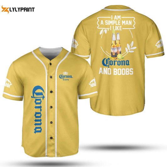 Corona Beer Baseball Jersey - Official MLB Collection for Baseball Fans - Gift for Men Women - lylyprint.com T-Shirts,...