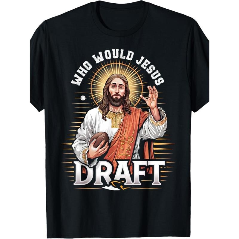 cotton T-shirt, follow the faith, niche design printing, high-quality breathable material, casual everything Made in USA...