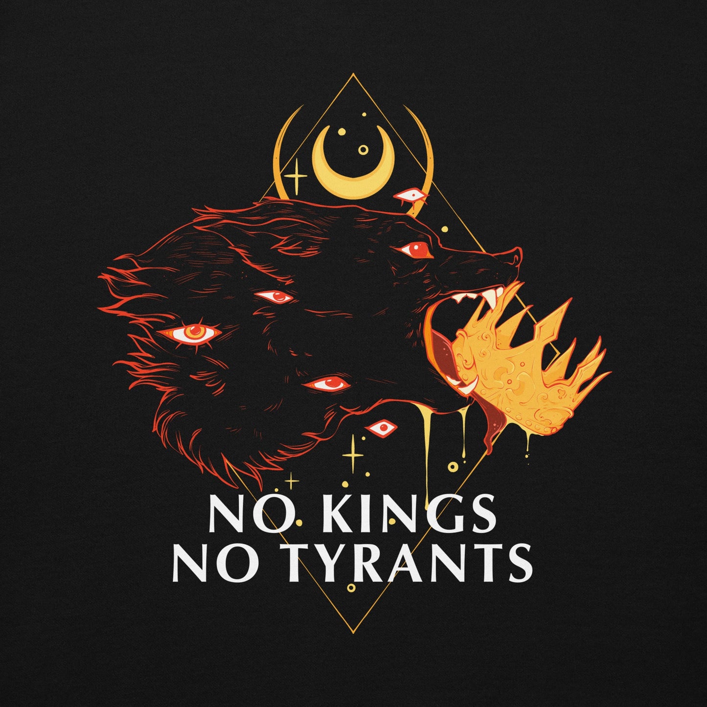 No Kings Wolf, Unisex Hoodie T-Shirts, Sweatshirt | WearSparks.com (Image 4)