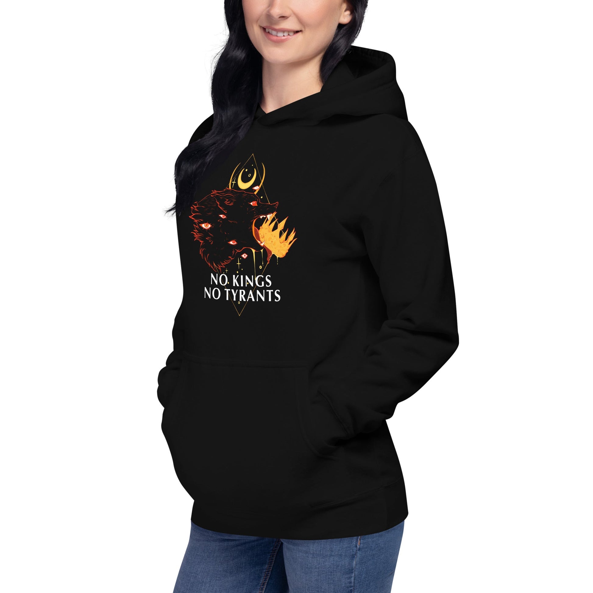 No Kings Wolf, Unisex Hoodie T-Shirts, Sweatshirt | WearSparks.com (Image 2)
