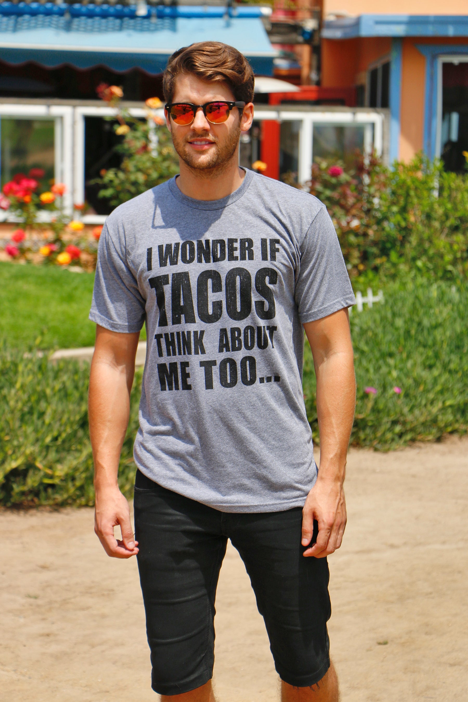 I Wonder If Tacos Think About Me Too Men's T Shirt Hoodie, Sweatshirt | WearSparks.com (Image 2)