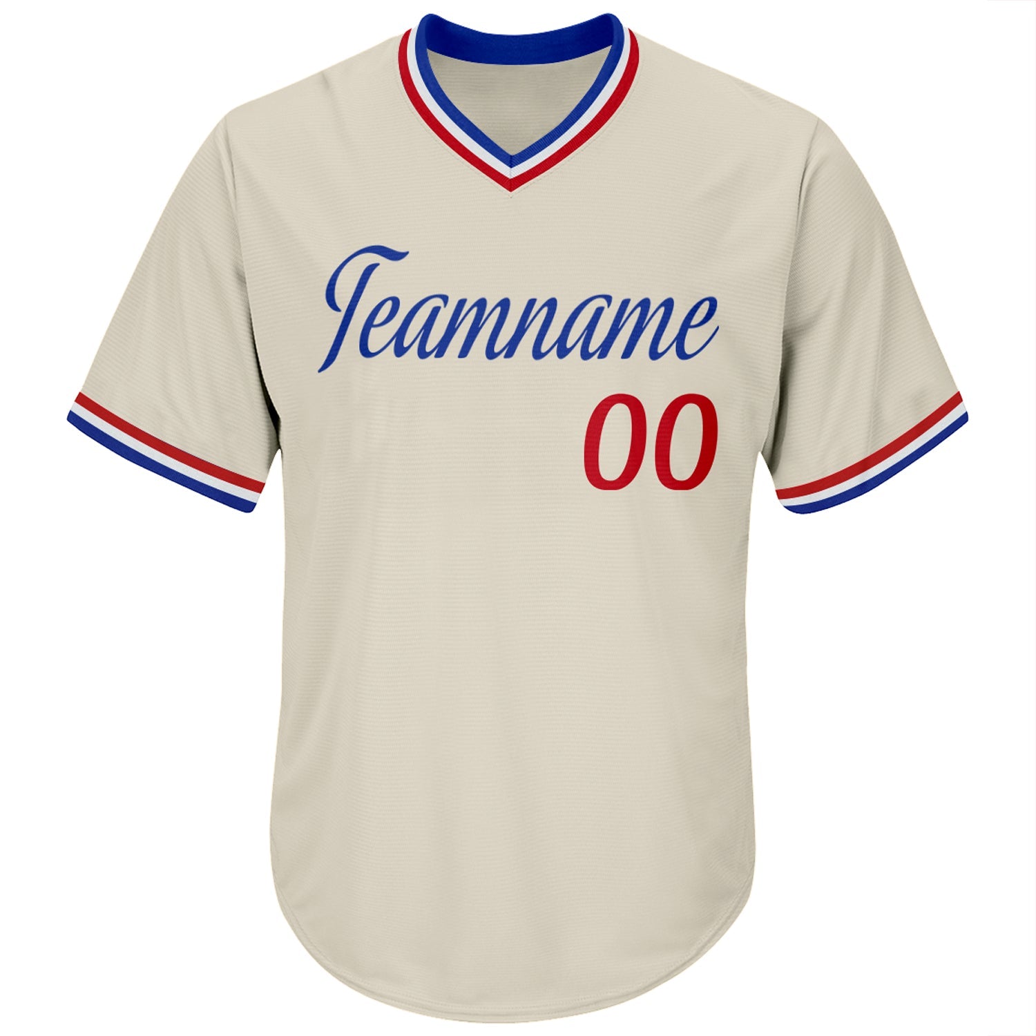Custom Cream Red-Royal Authentic Throwback Rib-Knit Baseball Jersey Shirt Hoodie, Sweatshirt | WearSparks.com (Image 2)