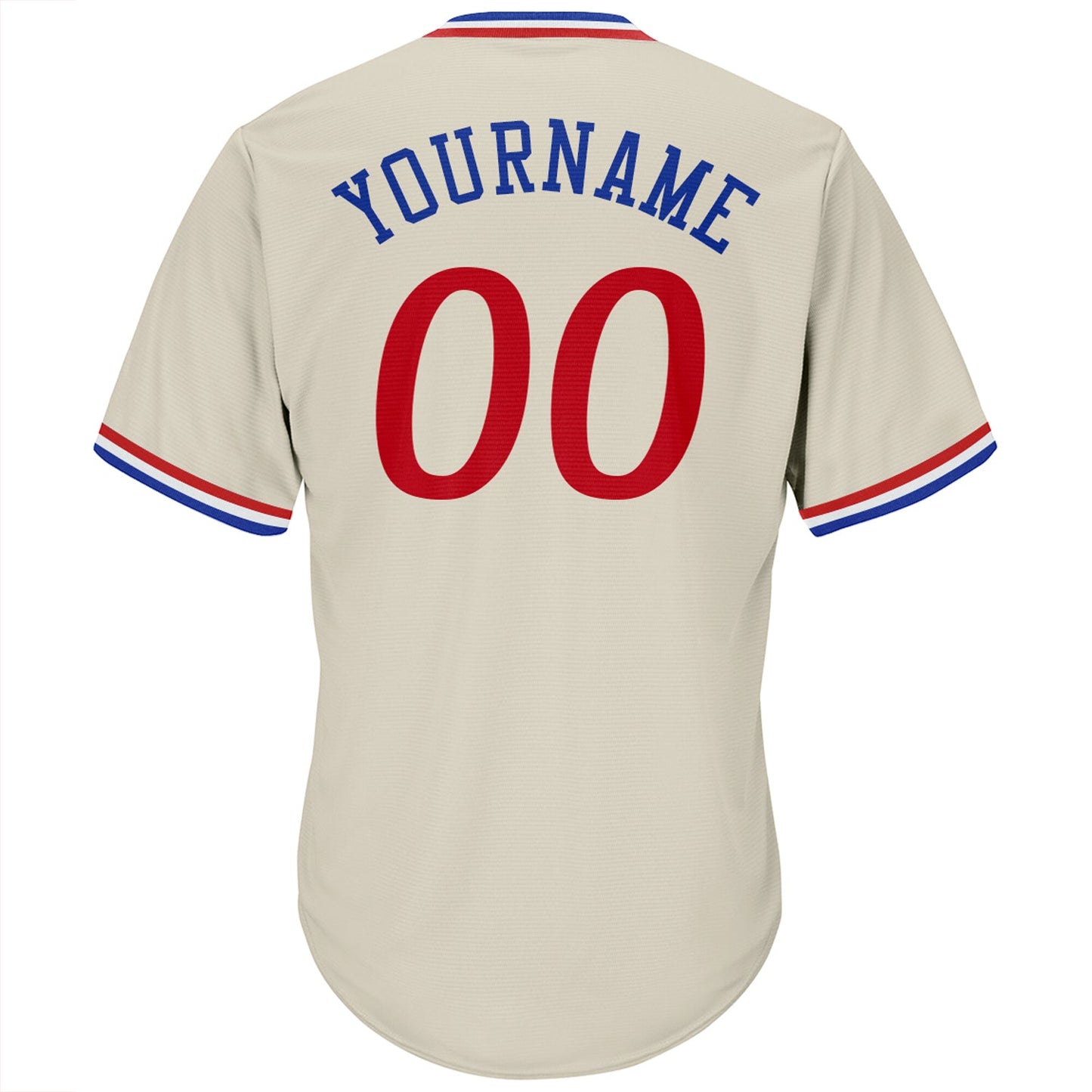 Custom Cream Red-Royal Authentic Throwback Rib-Knit Baseball Jersey Shirt Hoodie, Sweatshirt | WearSparks.com (Image 3)