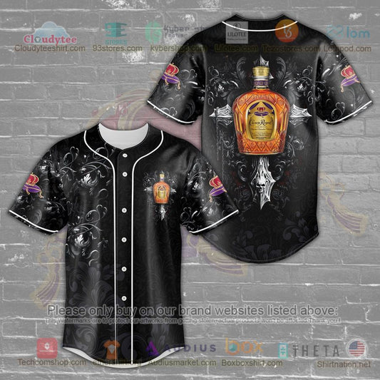 HOT Crown Royal flowers black Baseball Jersey Shirt