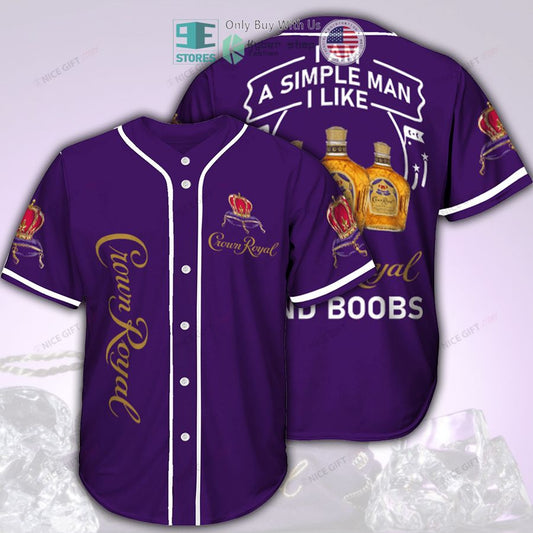BEST Crown Royal I Am A Simple Man purple Baseball Jersey