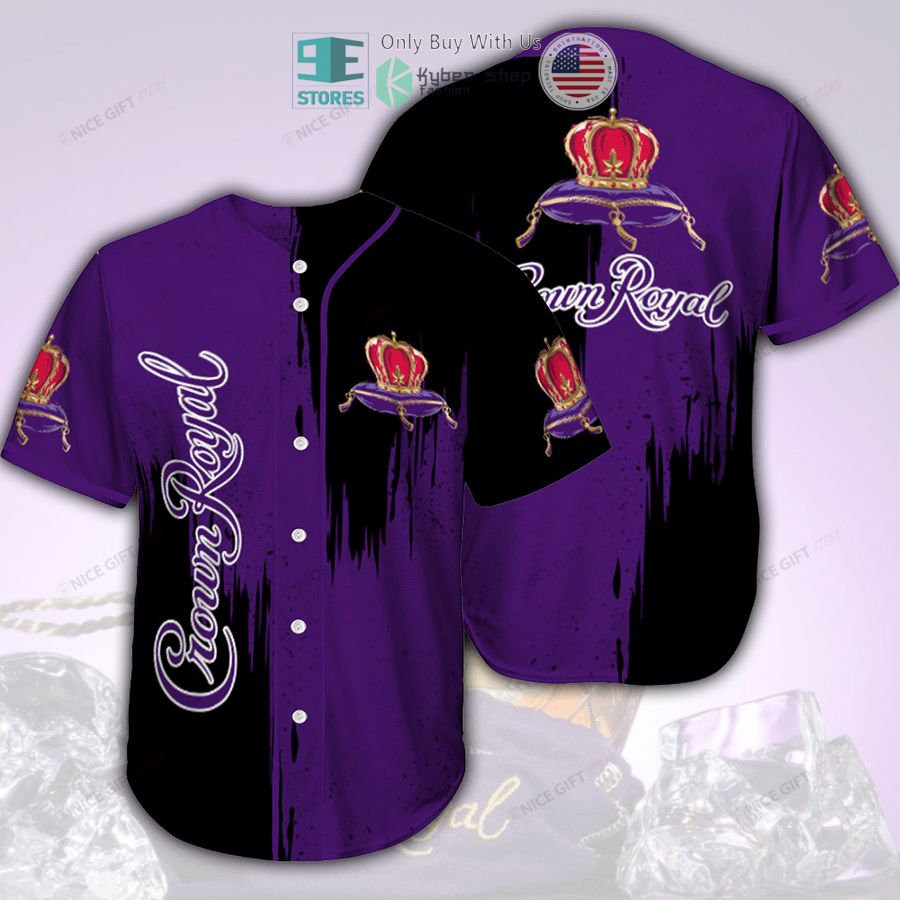 BEST Crown Royal logo black purple Baseball Jersey