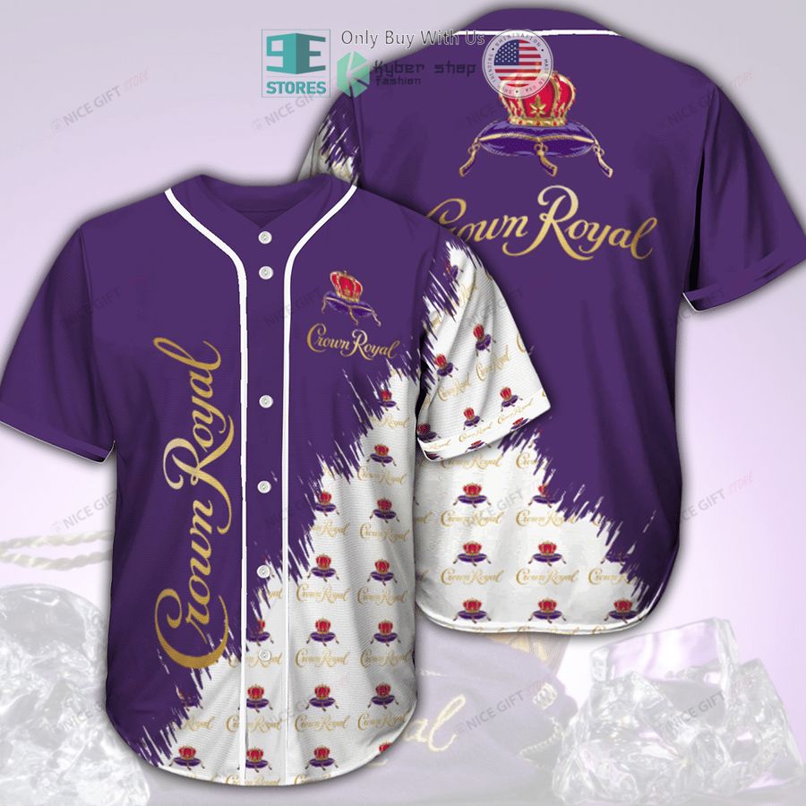BEST Crown Royal logo pattern purple Baseball Jersey