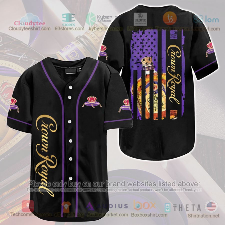 HOT Crown Royal United States Flag Baseball Jersey Shirt
