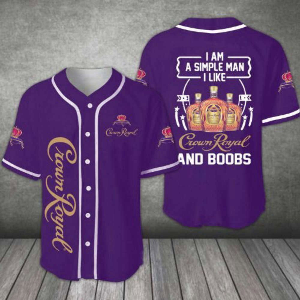 Crown Royal Whiskey 5k557 Baseball Jersey