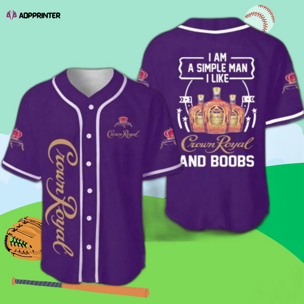 Crown Royal Whiskey 5k557 Baseball Jersey