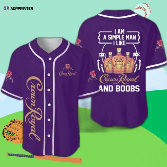 Crown Royal Whiskey 5k557 Baseball Jersey