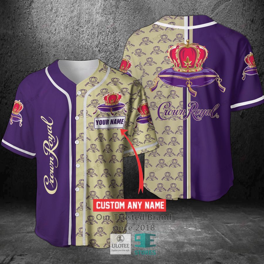 Crown Royal Your Name Purple Baseball Jersey