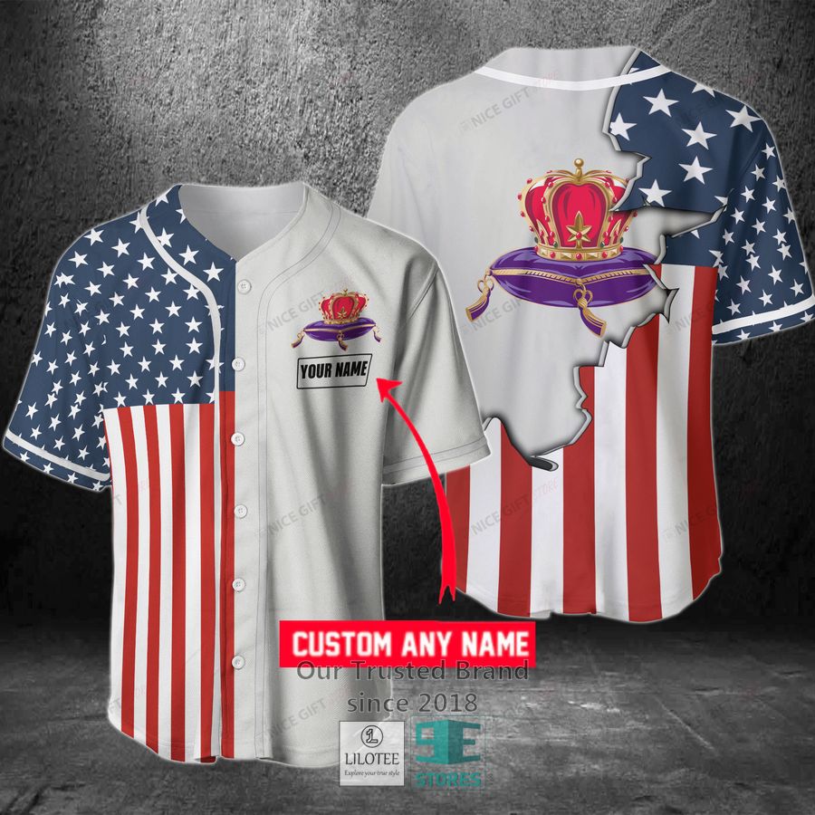 Crown Royal Your Name US Flag Baseball Jersey