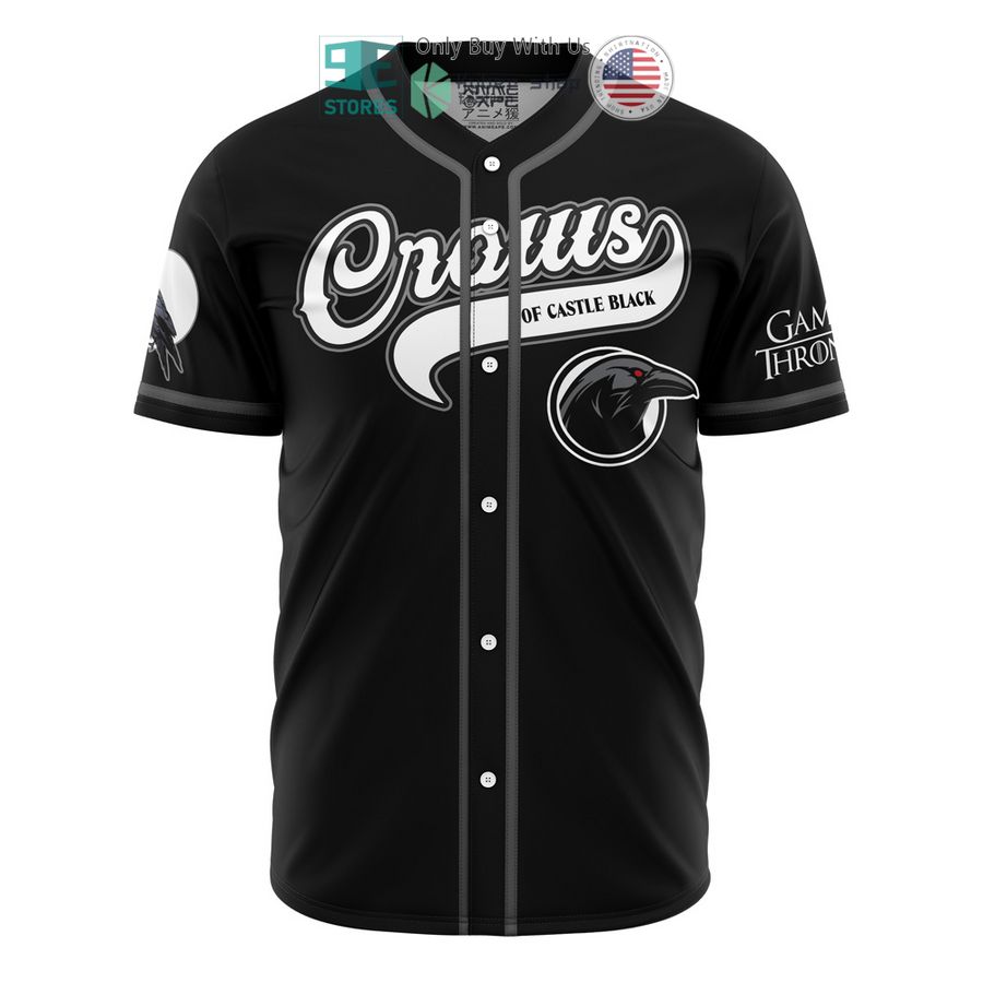BEST Crows of Castle Black Snow Game of Thrones Baseball Jersey