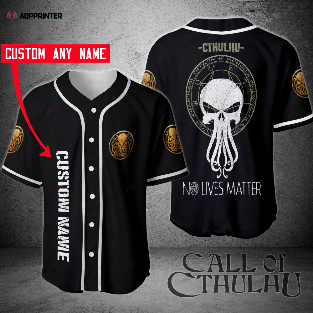 Cthulhu Custom Name Baseball Jersey – Personalized 3D Printed Gear