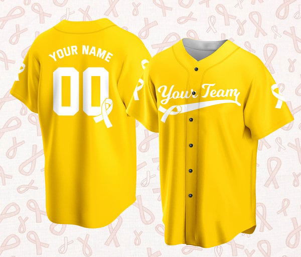 Custom Baseball Jersey For Breast Cancer Support Breast Cancer Warrior Survivor - lylyprint.com T-Shirts,... (Image 4)