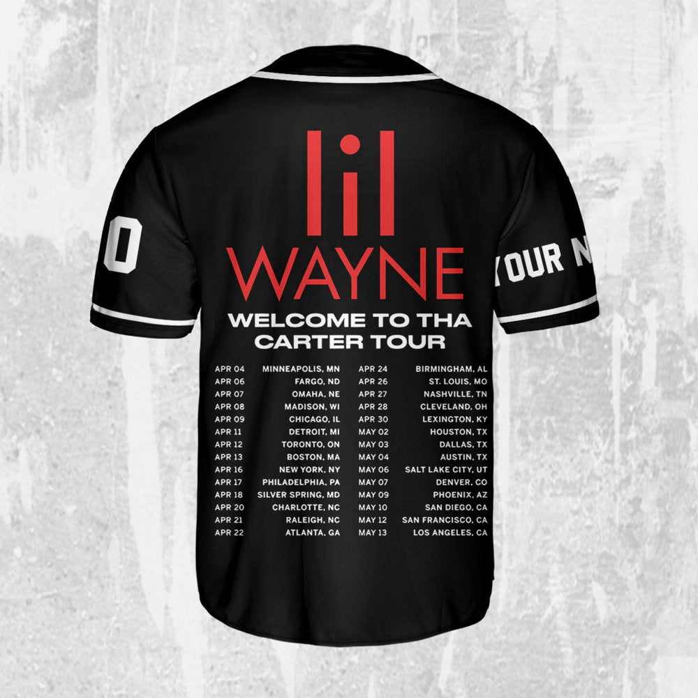 Custom Black Color Lil Wayne Baseball Jersey – Personalize Your Welcome to Tha Carter Music Style