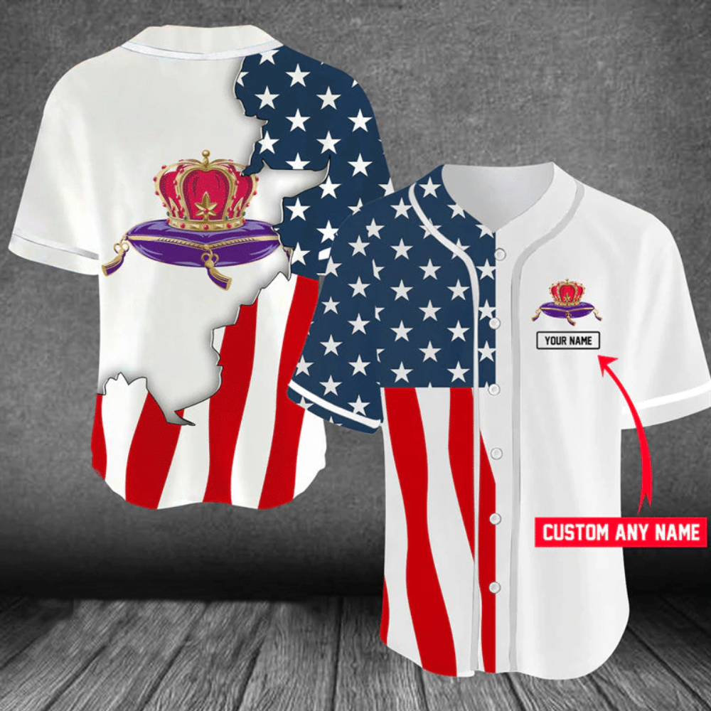 Custom Crown Royal American Flag Baseball Jersey: Personalize Your Style!