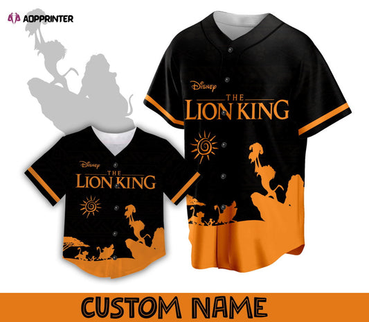 Custom Ddisney Llion King Game Day Baseball Jersey Ddisney Llion King Simba Baseball Outfit Gift For Baseball Fan Players Baseball Lovers