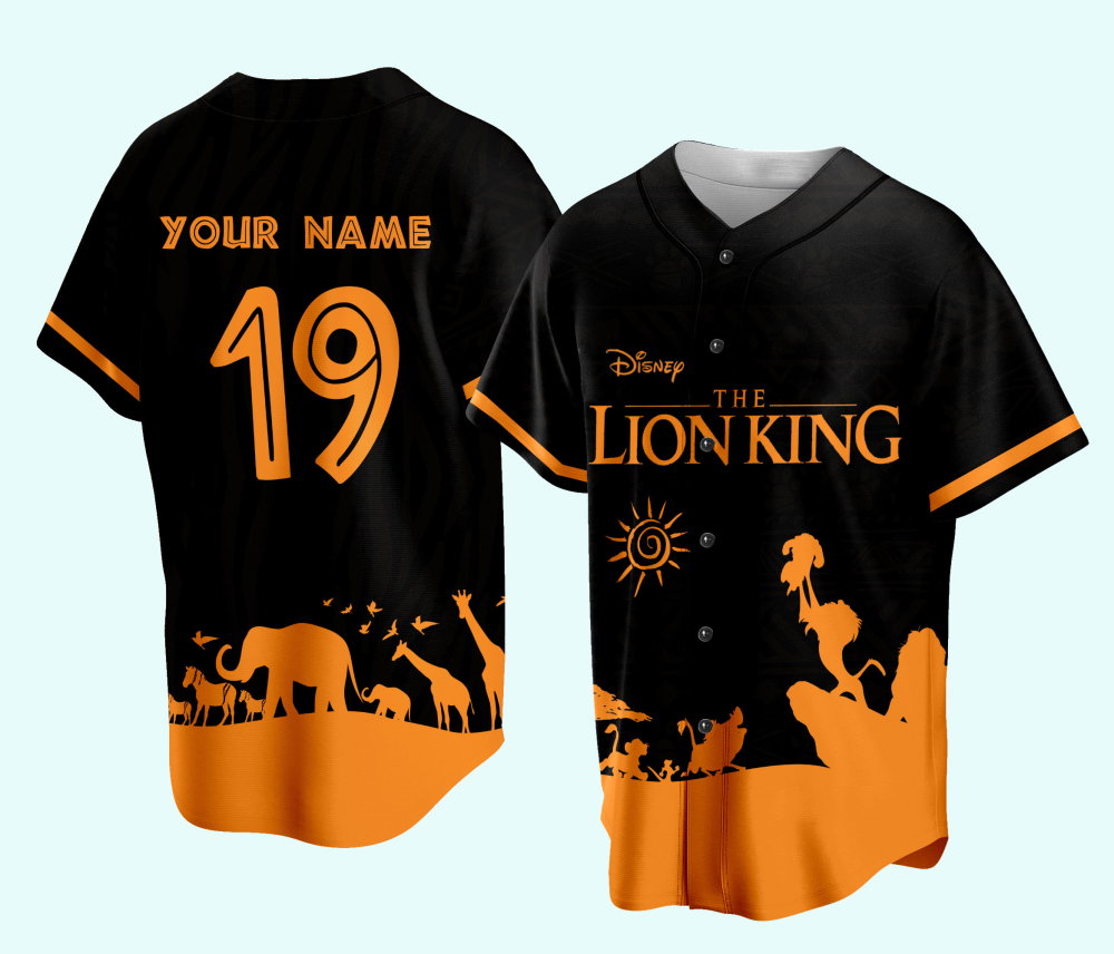 Custom Ddisney Llion King Game Day Baseball Jersey Ddisney Llion King Simba Baseball Outfit Gift For Baseball Fan Players Baseball Lovers