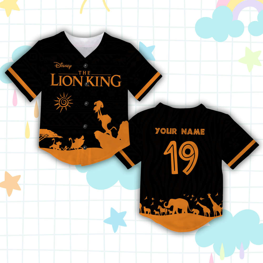 Custom Ddisney Llion King Game Day Baseball Jersey Ddisney Llion King Simba Baseball Outfit Gift For Baseball Fan Players Baseball Lovers
