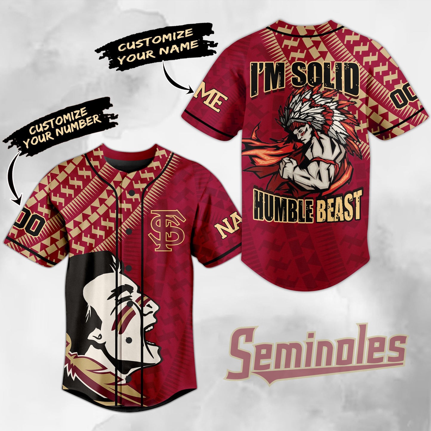 Custom Florida State Seminoles NCAA Sport Team Baseball Jersey T-Shirts, Hoodie, Sweatshirt | WearSparks.com (Image 1)