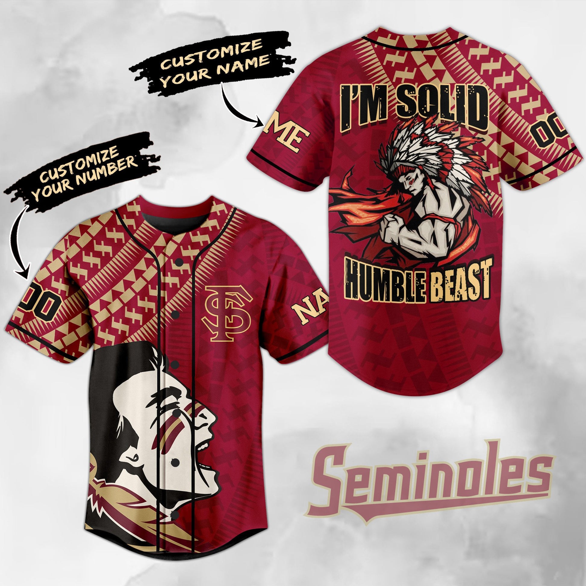 Custom Florida State Seminoles NCAA Sport Team Baseball Jersey T-Shirts, Hoodie, Sweatshirt | WearSparks.com (Image 1)