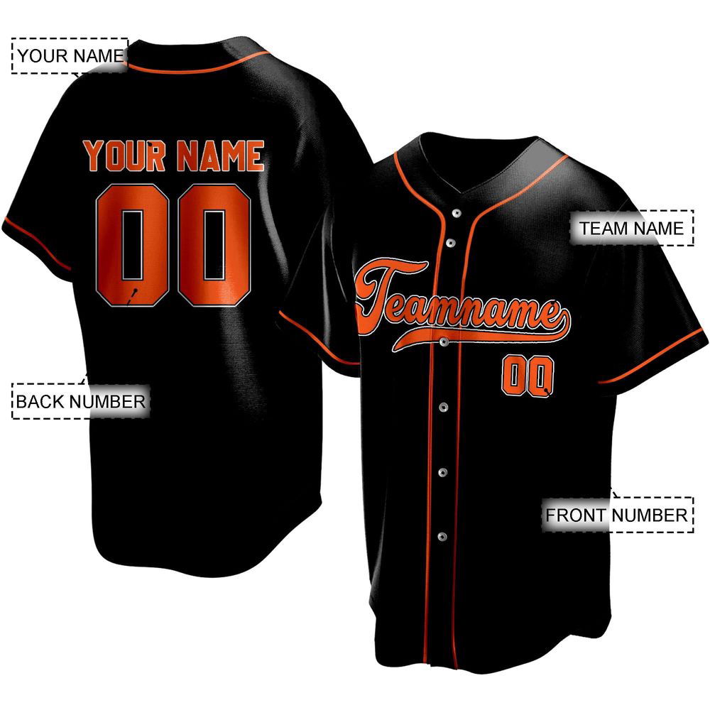 Custom Jersey Baltimore Black Orange White, Baltimore Oriole Baseball Jersey For Men Women - lylyprint.com... (Image 2)