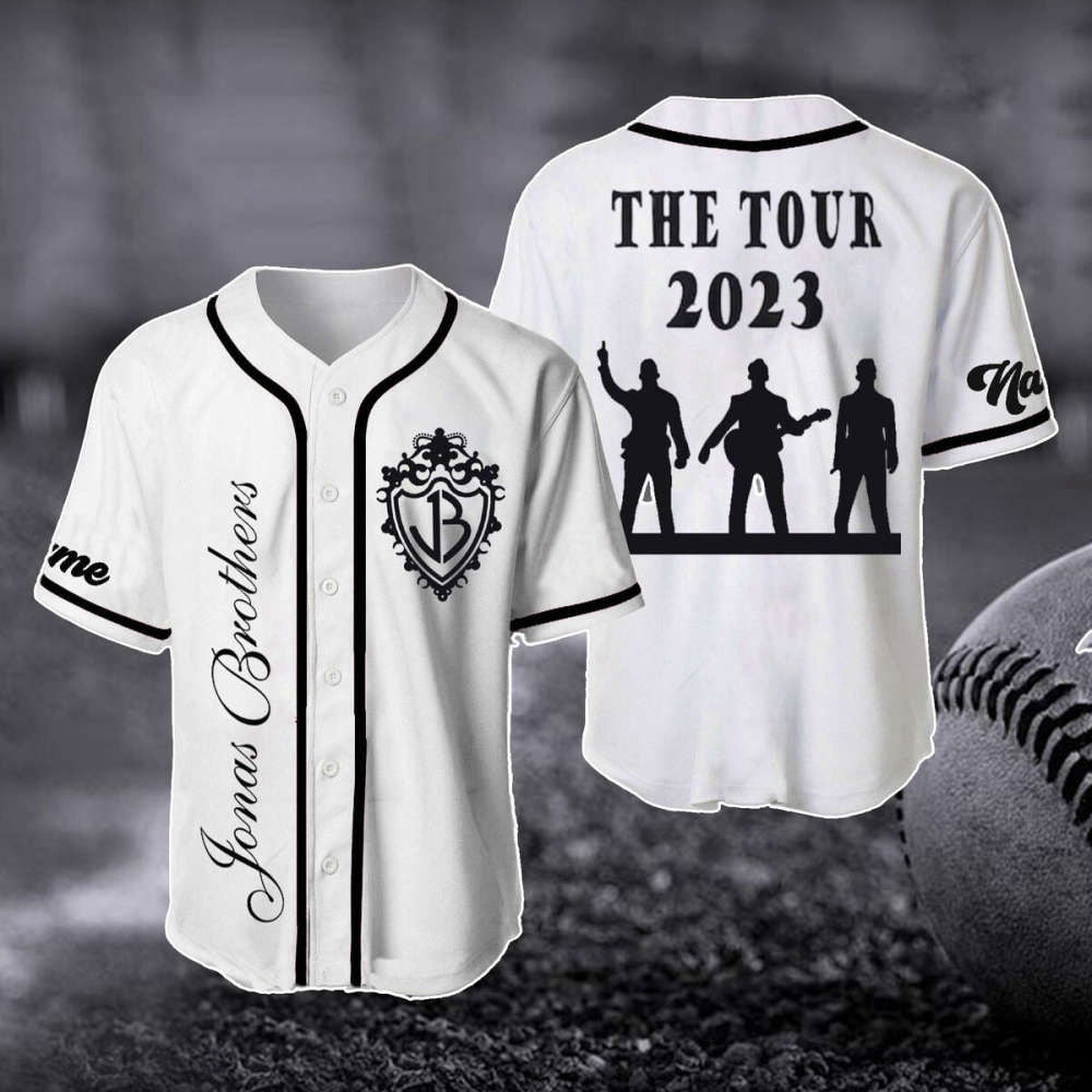 Custom Jonas Brothers The Tour 2023 Baseball Jersey - 5 Album 1 Night Tour Merch - Aopprinter T-Shirts, Hoodie, Sweatshirt