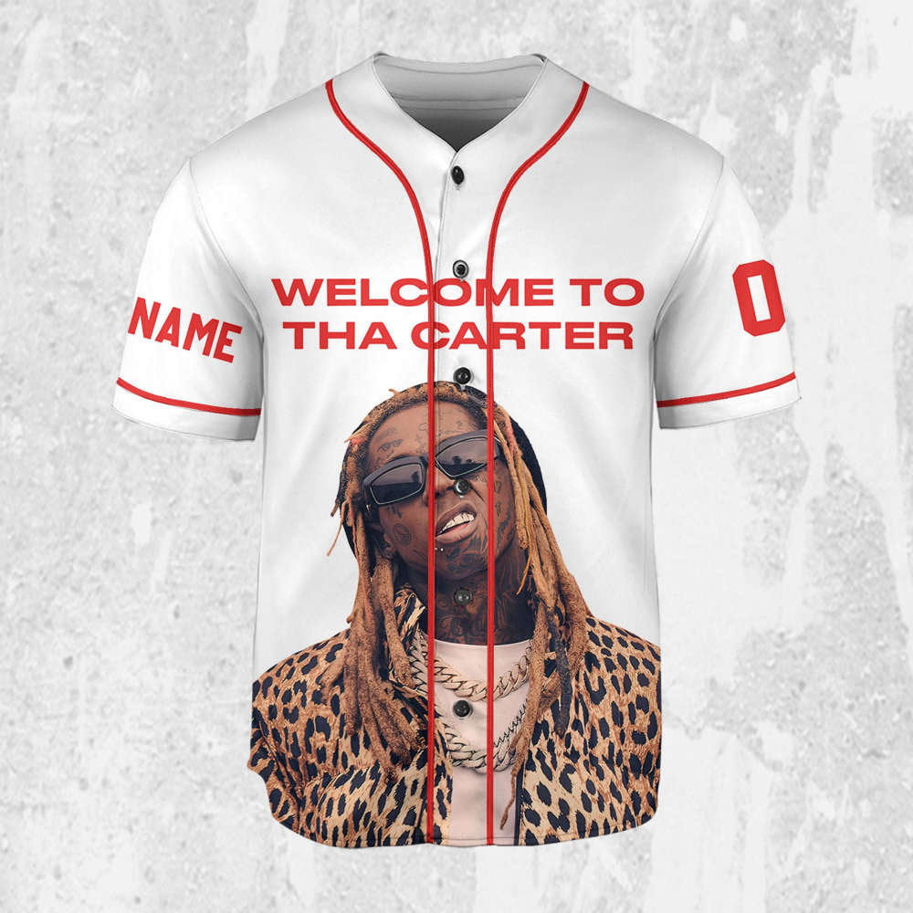 Custom Lil Wayne Welcome to Tha Carter White Jersey – Personalized Rap Shirt & Music Baseball Jersey