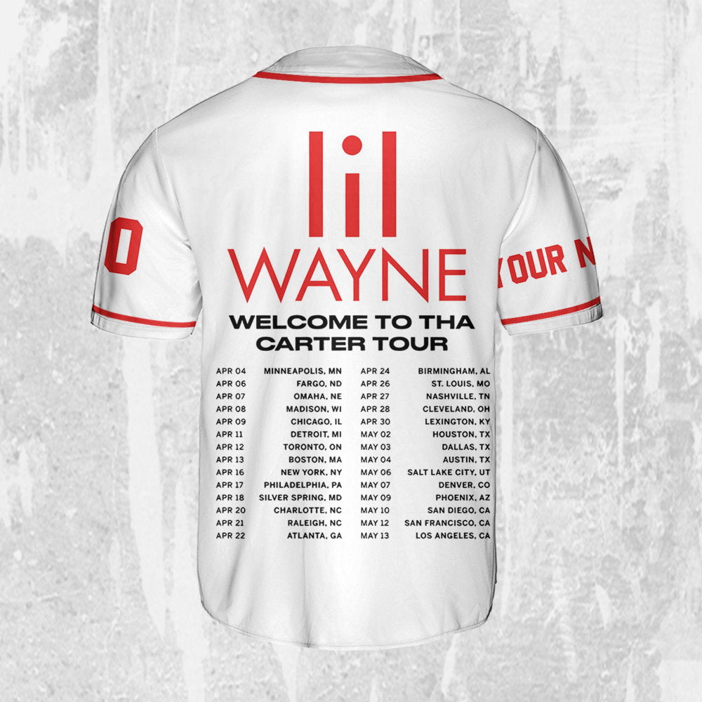Custom Lil Wayne Welcome to Tha Carter White Jersey – Personalized Rap Shirt & Music Baseball Jersey