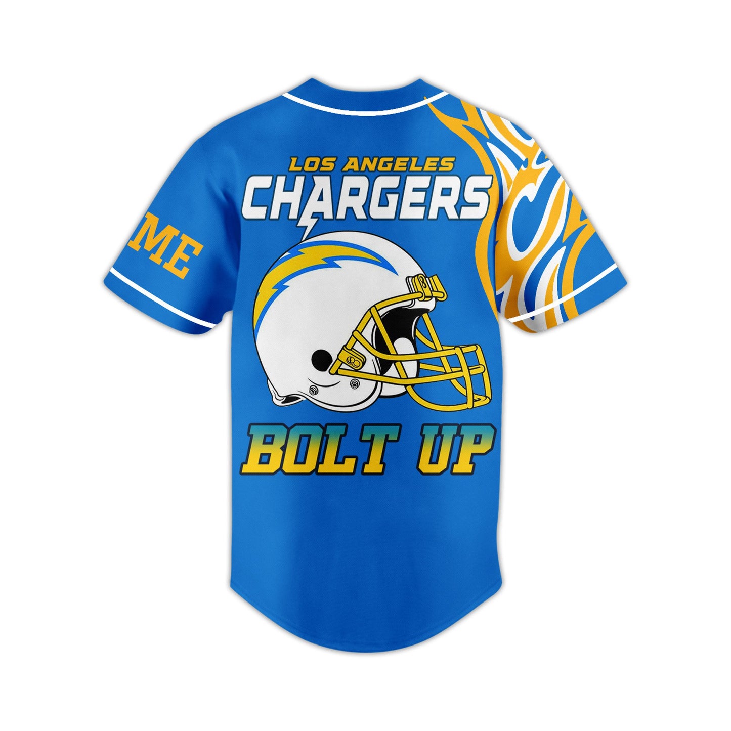 Custom Los Angeles Chargers Bolt Up Blue Baseball Jersey Fast Shipping Worldwide T-Shirts, Hoodie, Sweatshirt (Image 3)