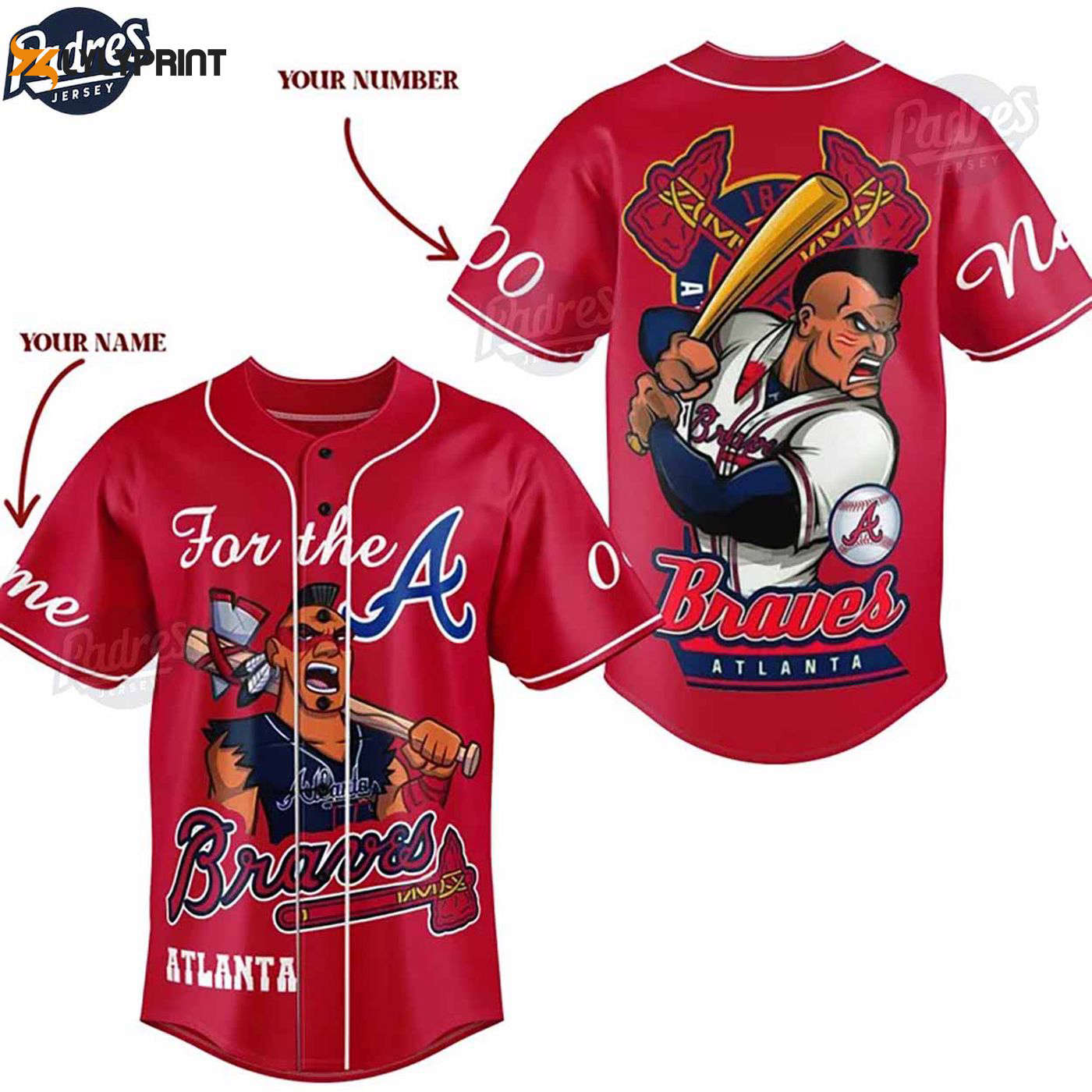 Show Your Team Spirit with a Custom Atlanta Braves Baseball Jersey Style - Gift for Men Women - lylyprint.com... (Image 1)