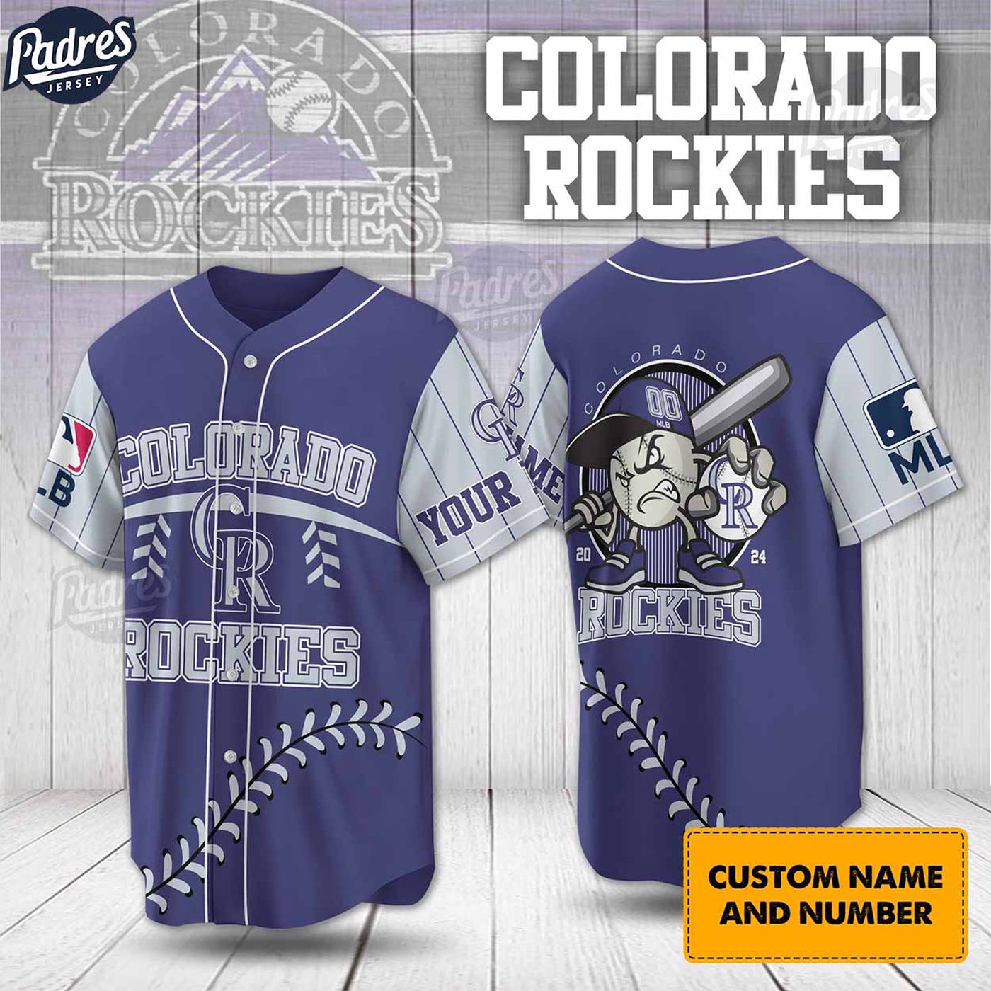Custom Colorado Rockies Baseball Jersey - Official MLB Merchandise - Gift for Men Women - lylyprint.com... (Image 2)