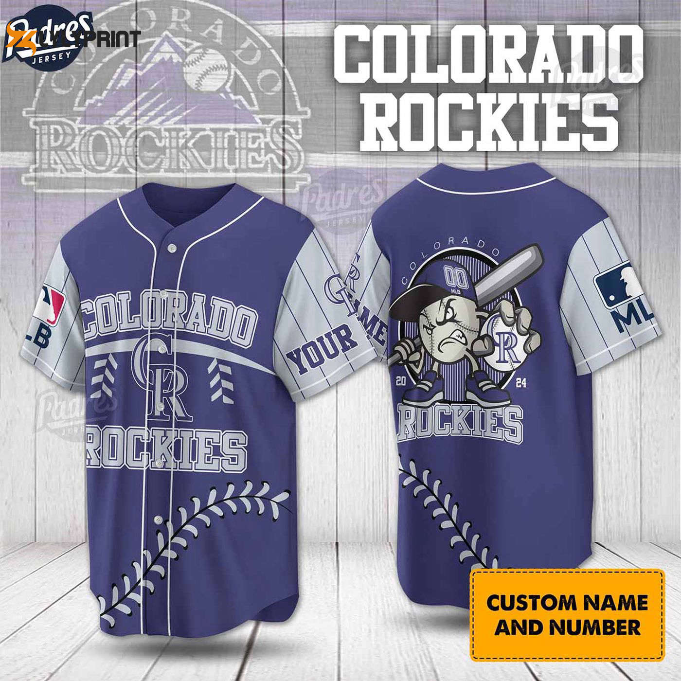Custom Colorado Rockies Baseball Jersey - Official MLB Merchandise - Gift for Men Women - lylyprint.com... (Image 1)