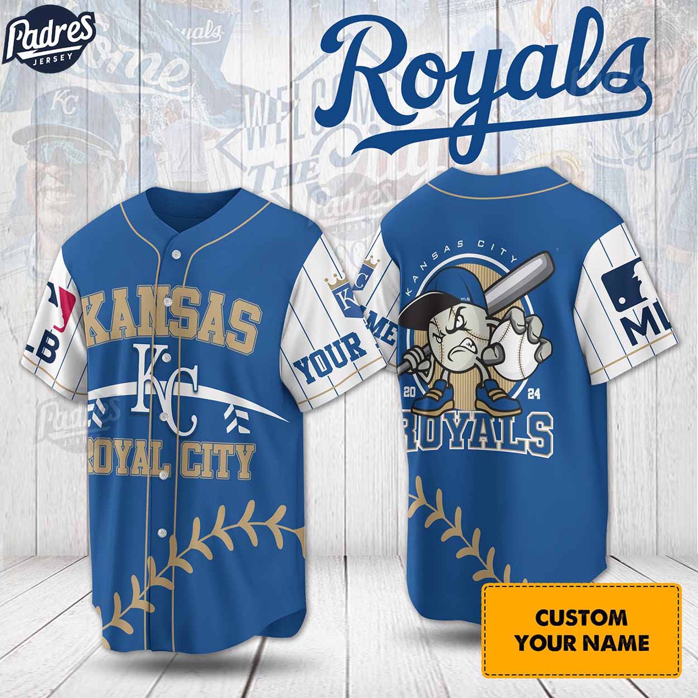 Personalized Kansas City Royals MLB Baseball Jersey - Customizable & Official - Gift for Men Women -... (Image 2)