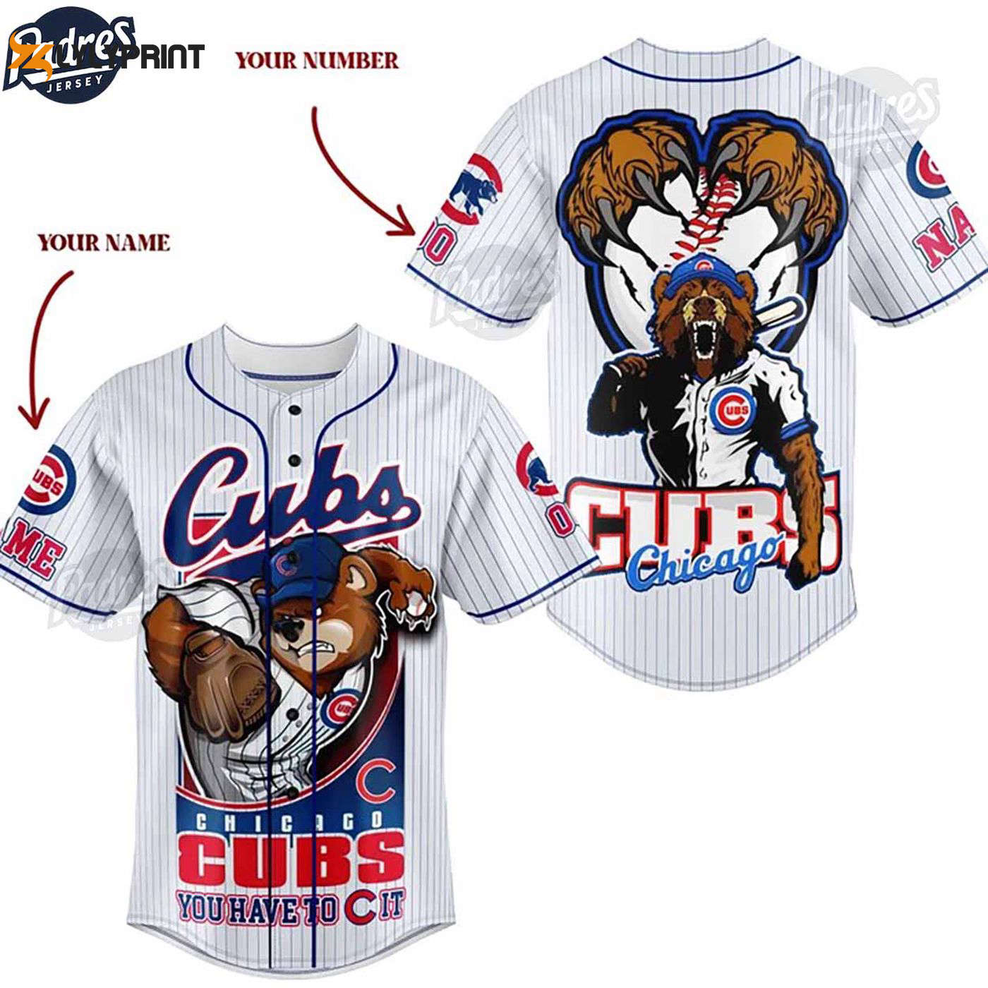 Score Big with Custom MLB Chicago Cubs Baseball Jerseys - Personalized Style for Die-Hard Fans! - lylyprint.com... (Image 1)