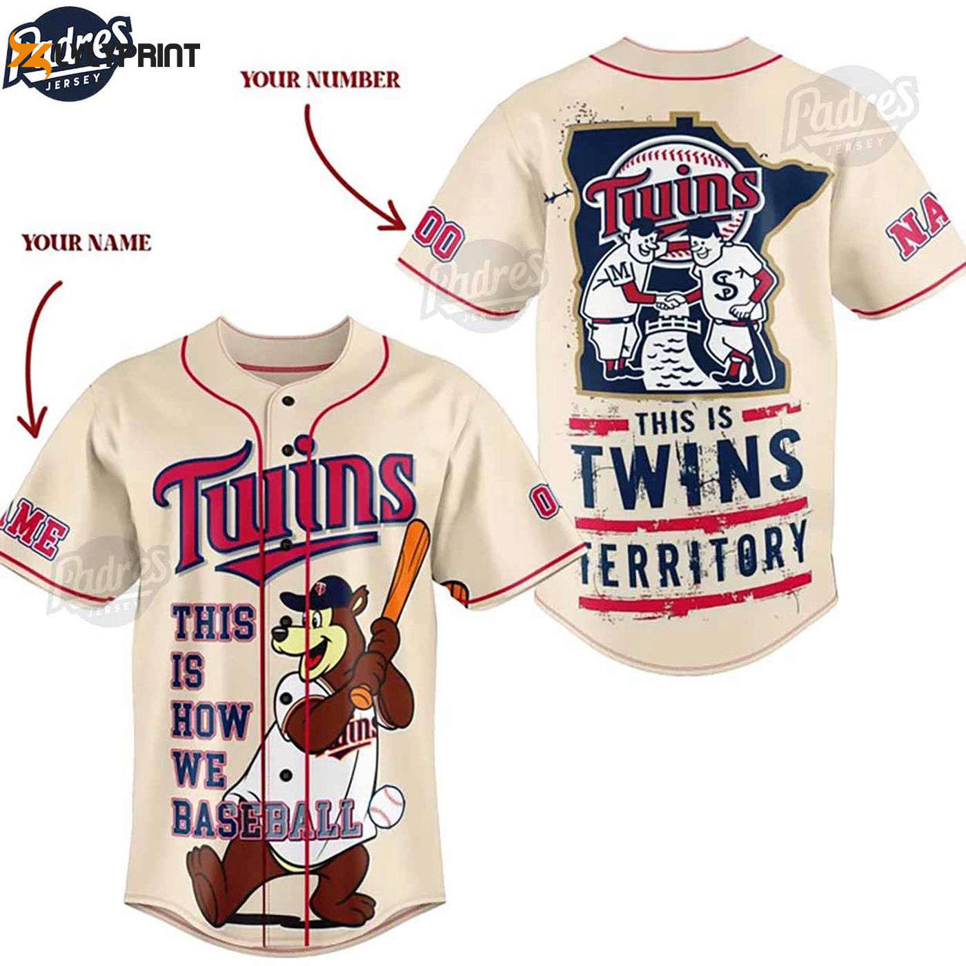 Stand Out with Personalized MLB Minnesota Twins Baseball Jersey - Custom Style - Gift for Men Women -... (Image 1)