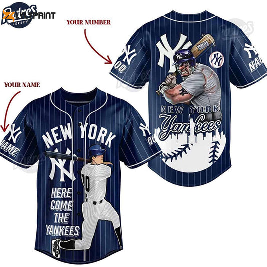 Get Your Custom New York Yankees Baseball Jersey - Authentic MLB Style - Gift for Men Women - lylyprint.com... (Image 1)