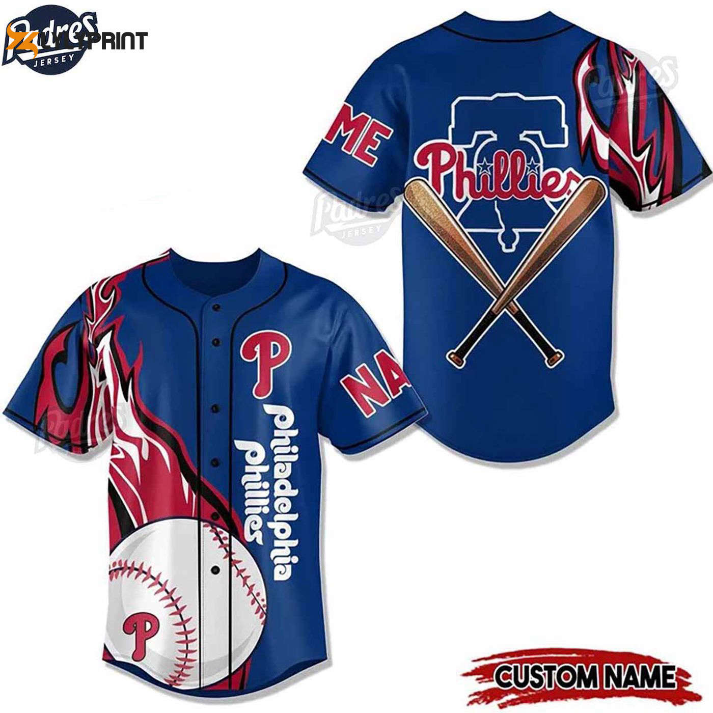 Get Ready for 2024 with Custom Philadelphia Phillies Baseball Jersey – MLB Edition - Gift for Men Women -... (Image 1)