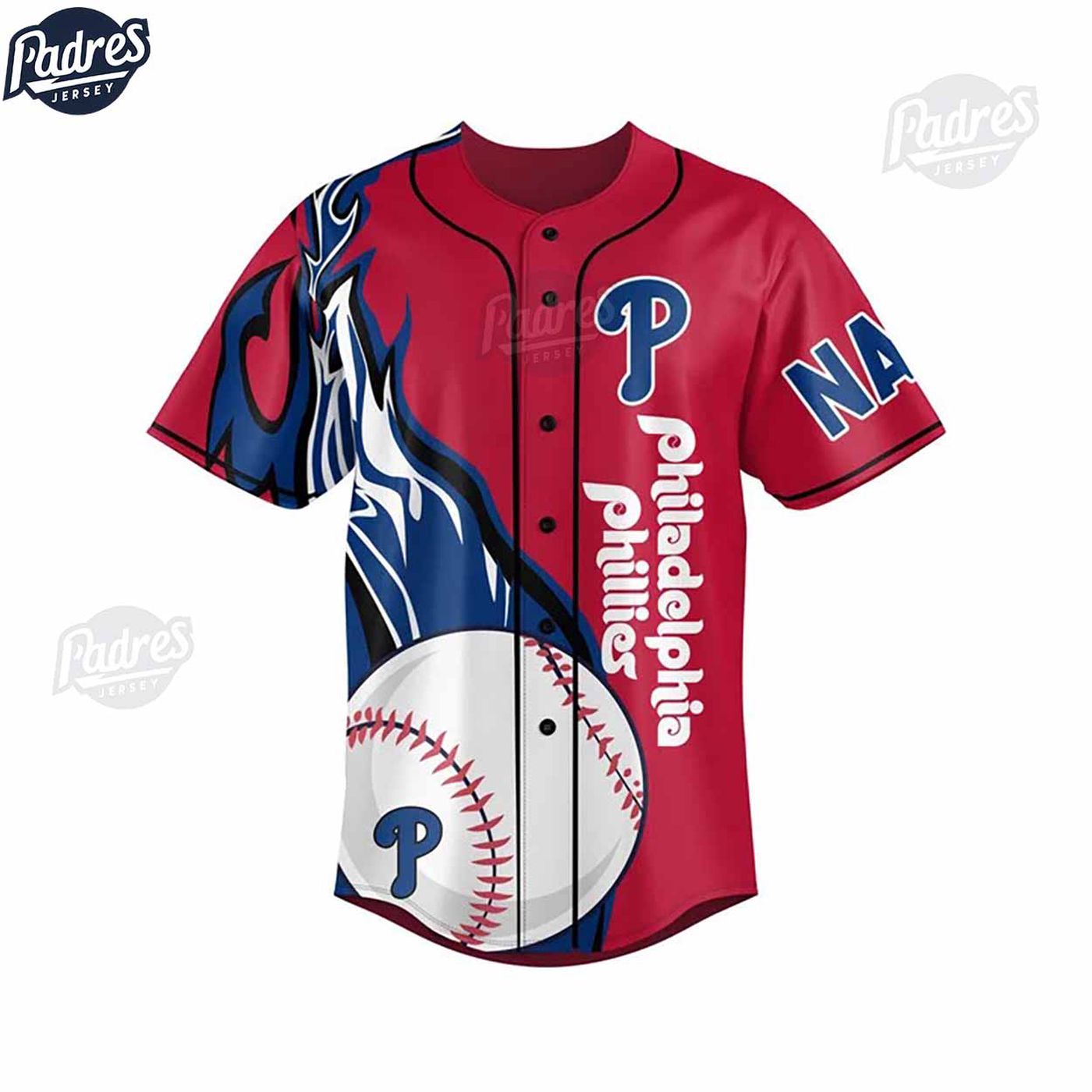 Official Custom Philadelphia Phillies 2024 Red Baseball Jersey - Show Your Support! - Gift for Men Women -... (Image 2)