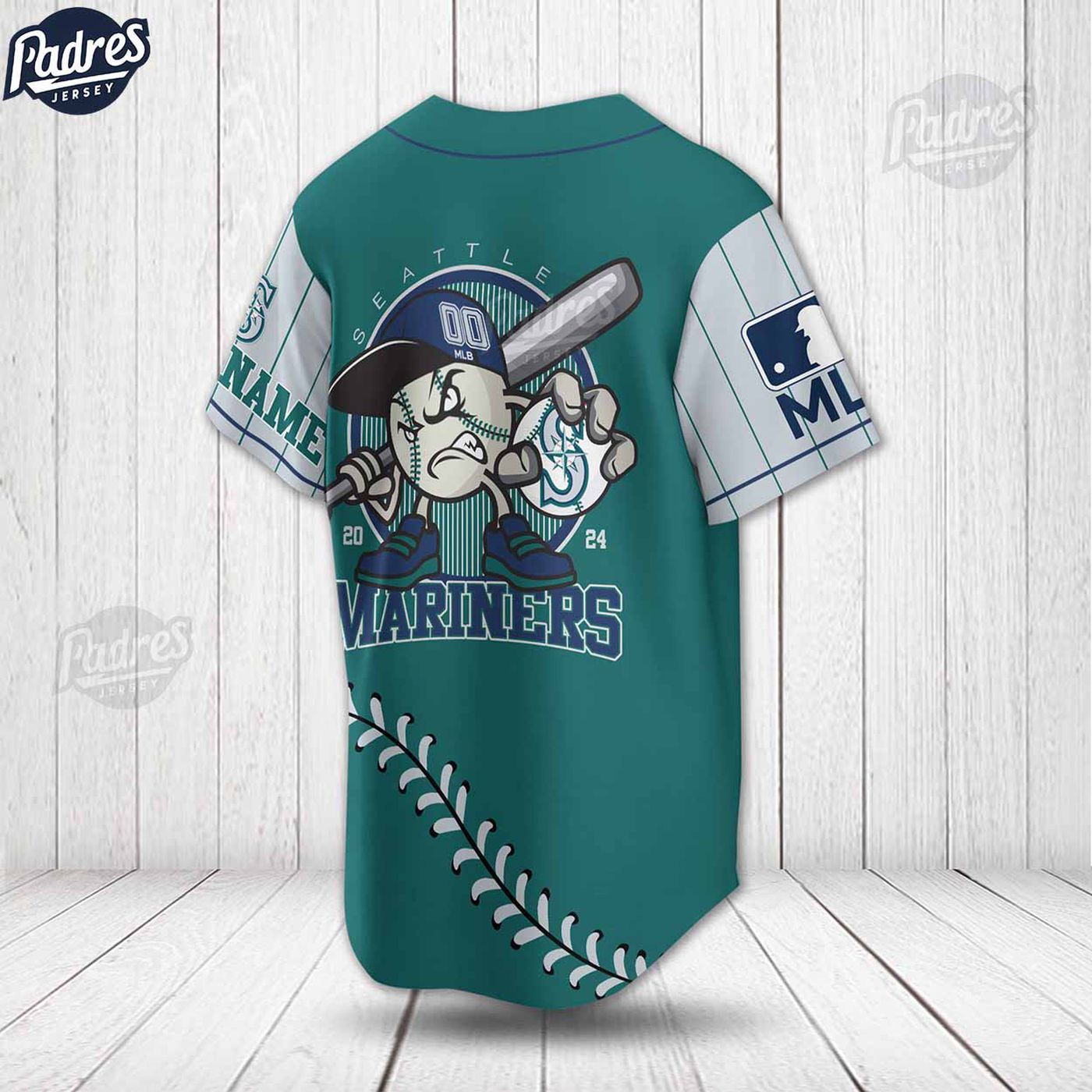 Get Your Custom MLB Seattle Mariners Baseball Jersey - Show Your Team Spirit! - Gift for Men Women -... (Image 2)
