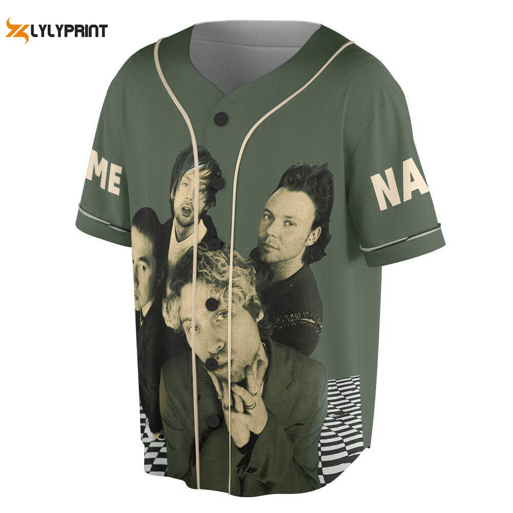 Custom Name 5 Seconds of Summer Baseball Jersey, 5S0S Tour Shirt (Image 1)