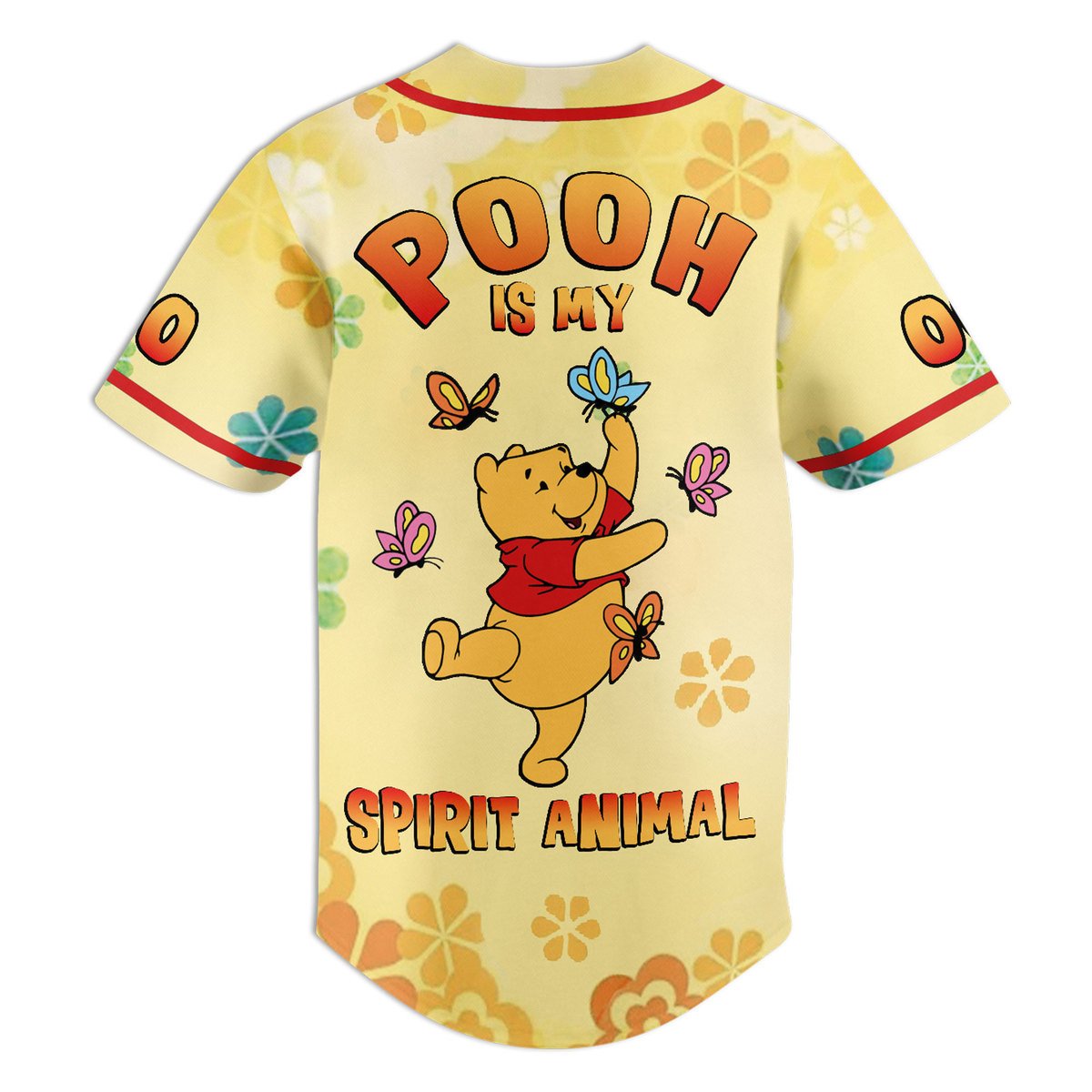 Custom Name &amp; Number Baseball Jersey Pooh Is My Spirit Animal T-Shirts, Hoodie, Sweatshirt | WearSparks.com (Image 3)