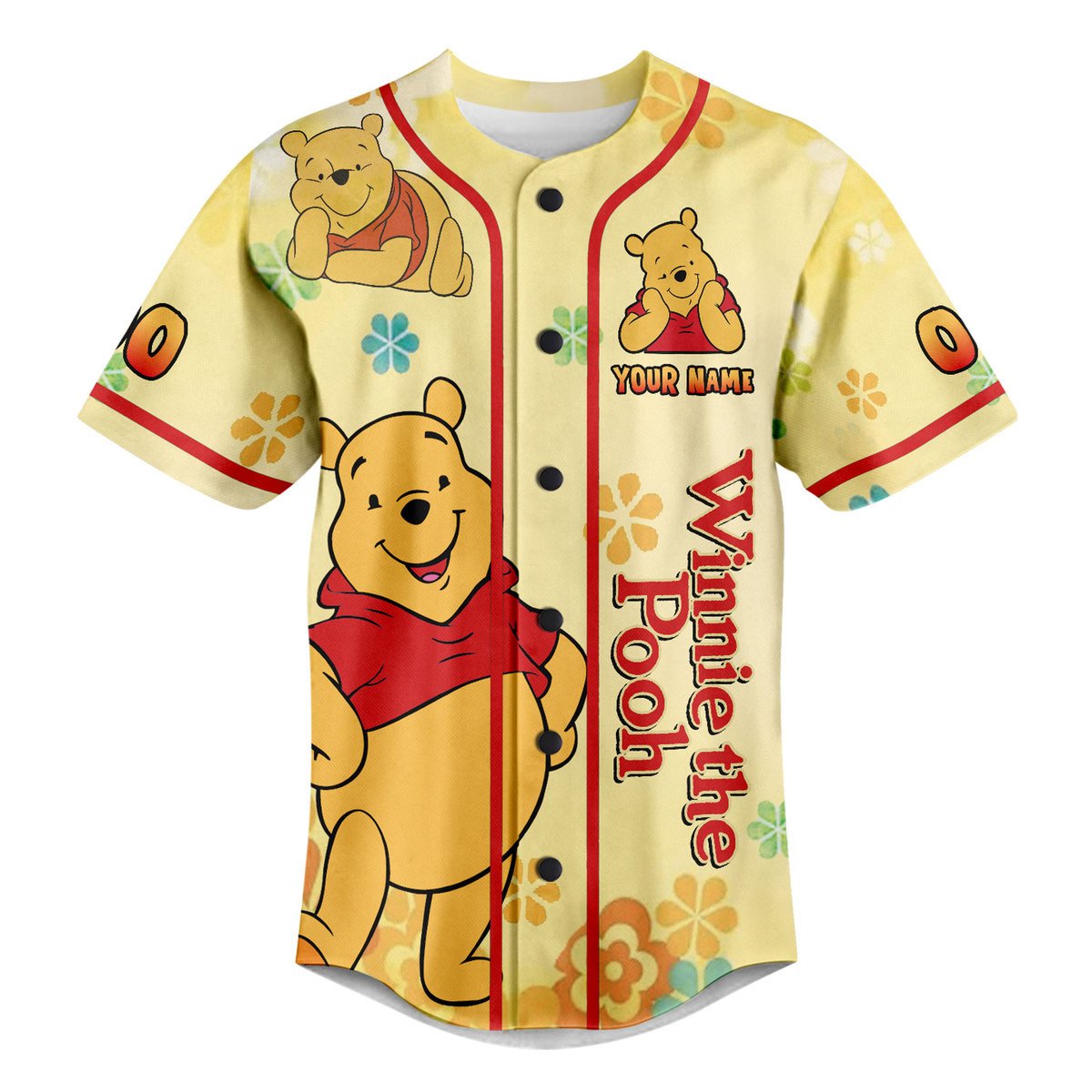 Custom Name &amp; Number Baseball Jersey Pooh Is My Spirit Animal T-Shirts, Hoodie, Sweatshirt | WearSparks.com (Image 2)