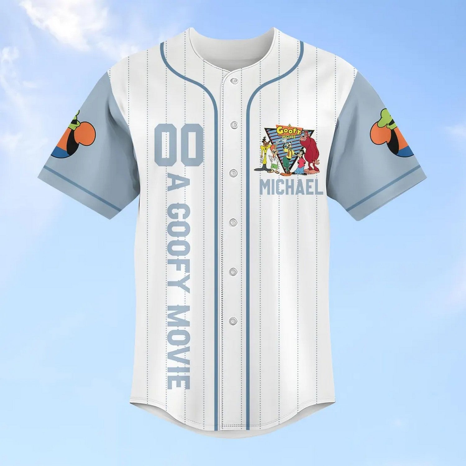 Custom Name A Goofy Movie Characters Baseball Jersey T-Shirts, Hoodie, Sweatshirt | WearSparks.com (Image 3)