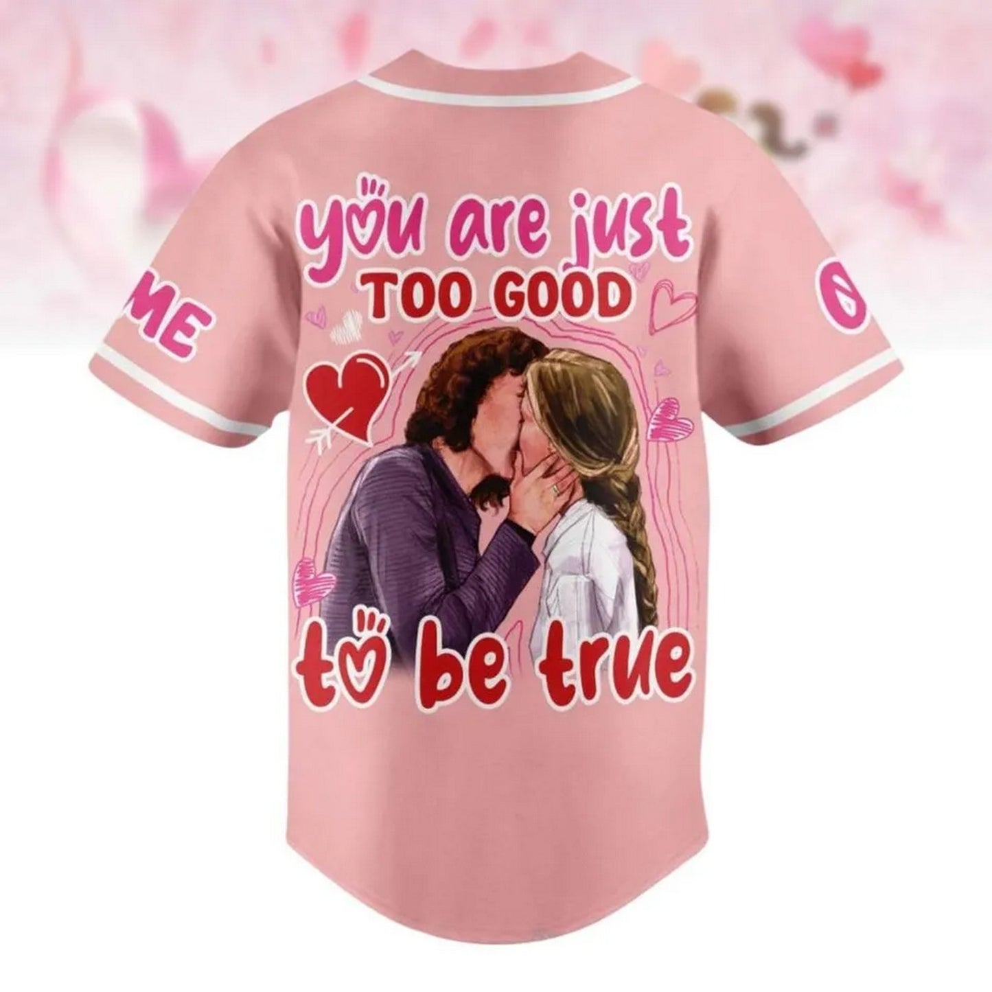 Custom Name And Number 10 Things I Hate About You Baseball Jersey For Couple Valentine T-Shirts, Hoodie, Sweatshirt (Image 3)