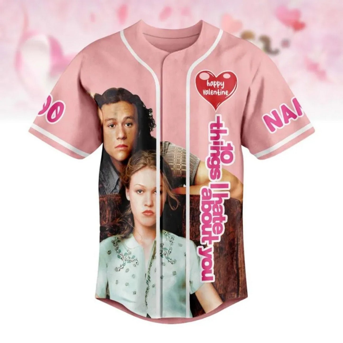 Custom Name And Number 10 Things I Hate About You Baseball Jersey For Couple Valentine T-Shirts, Hoodie, Sweatshirt (Image 2)