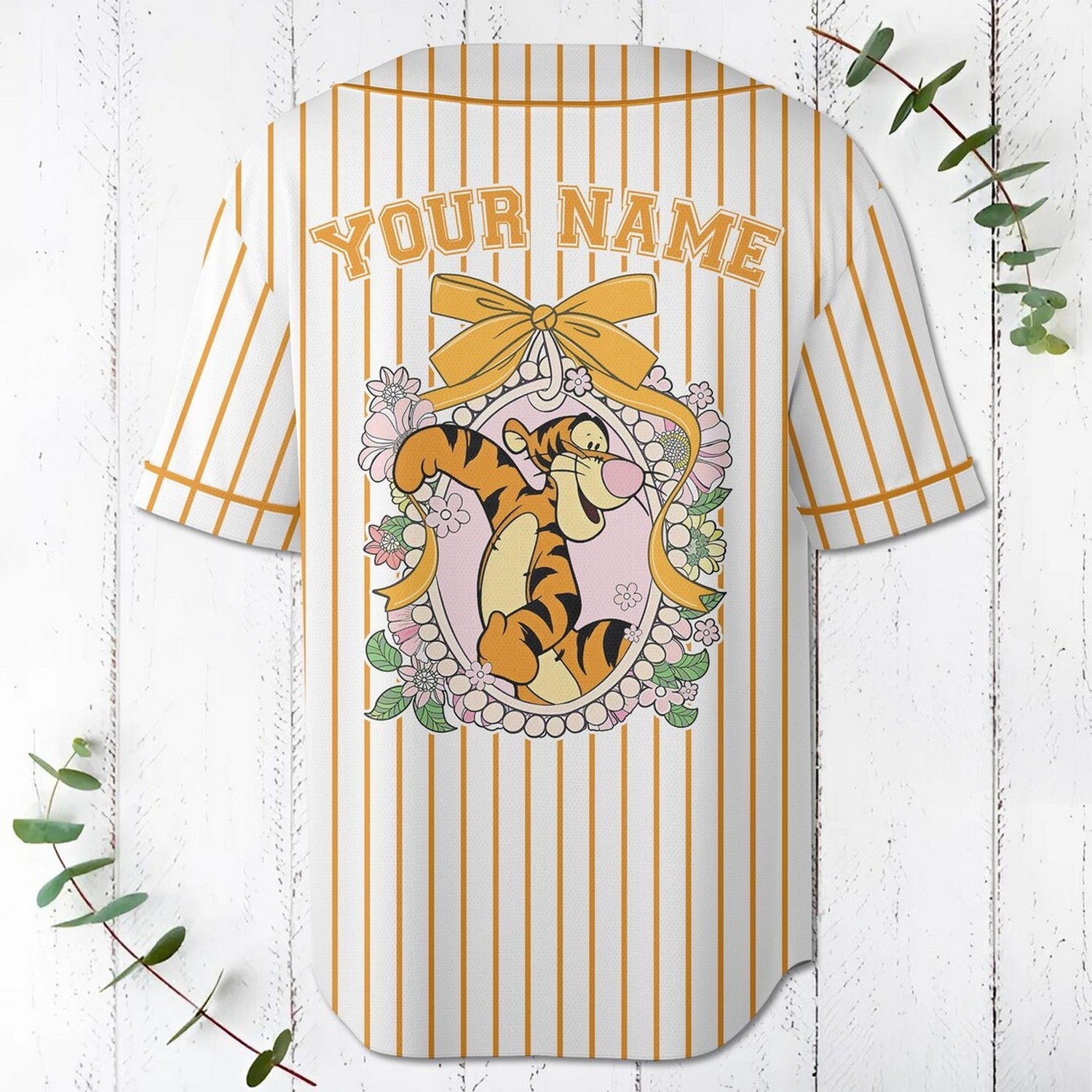Custom Name And Number Coquette Bow Tigger Baseball Jersey T-Shirts, Hoodie, Sweatshirt | WearSparks.com (Image 3)